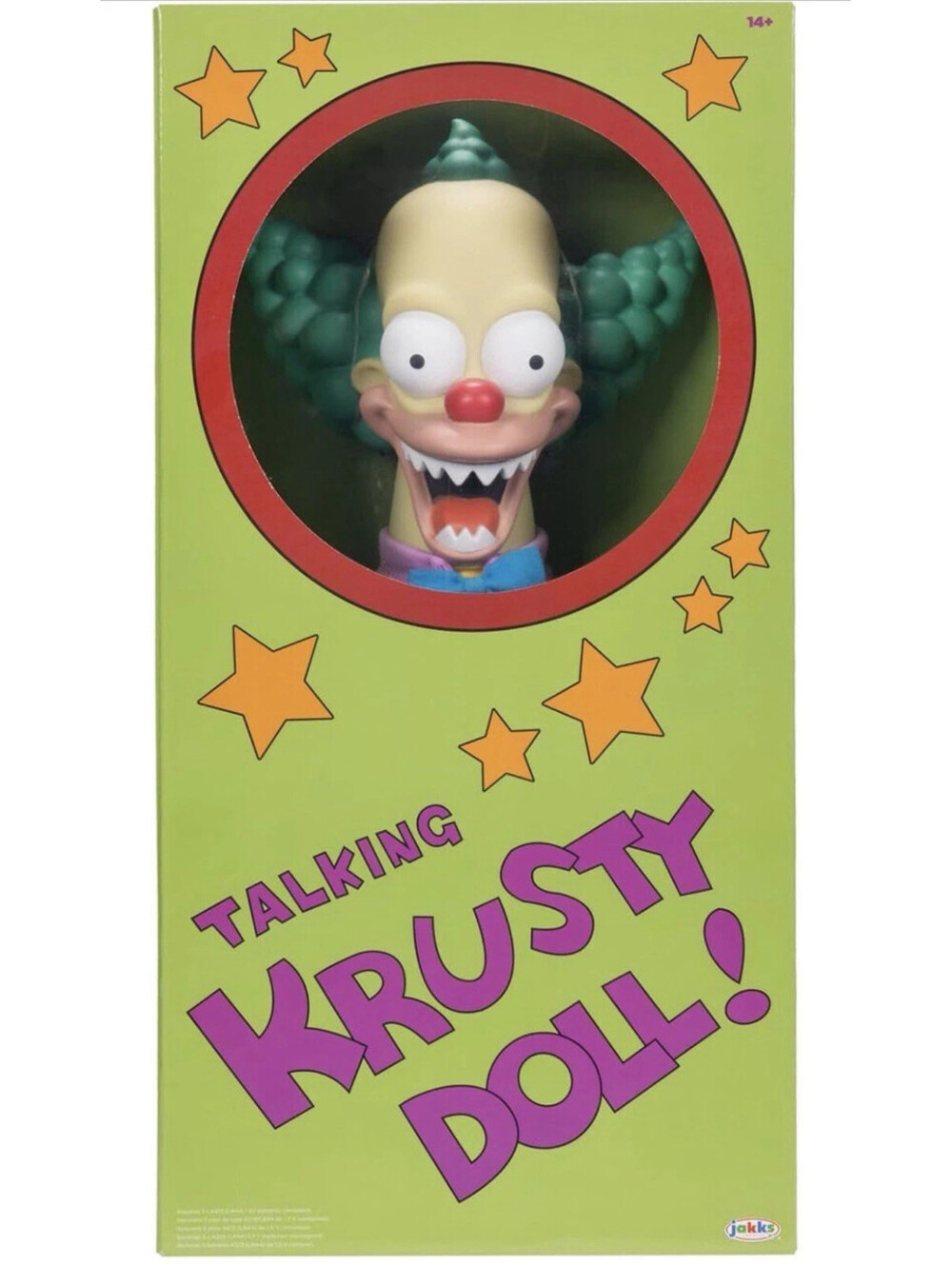 The Simpsons Talking Krusty Doll Jakks Pacific 16" 15" Plush Treehouse of Horror